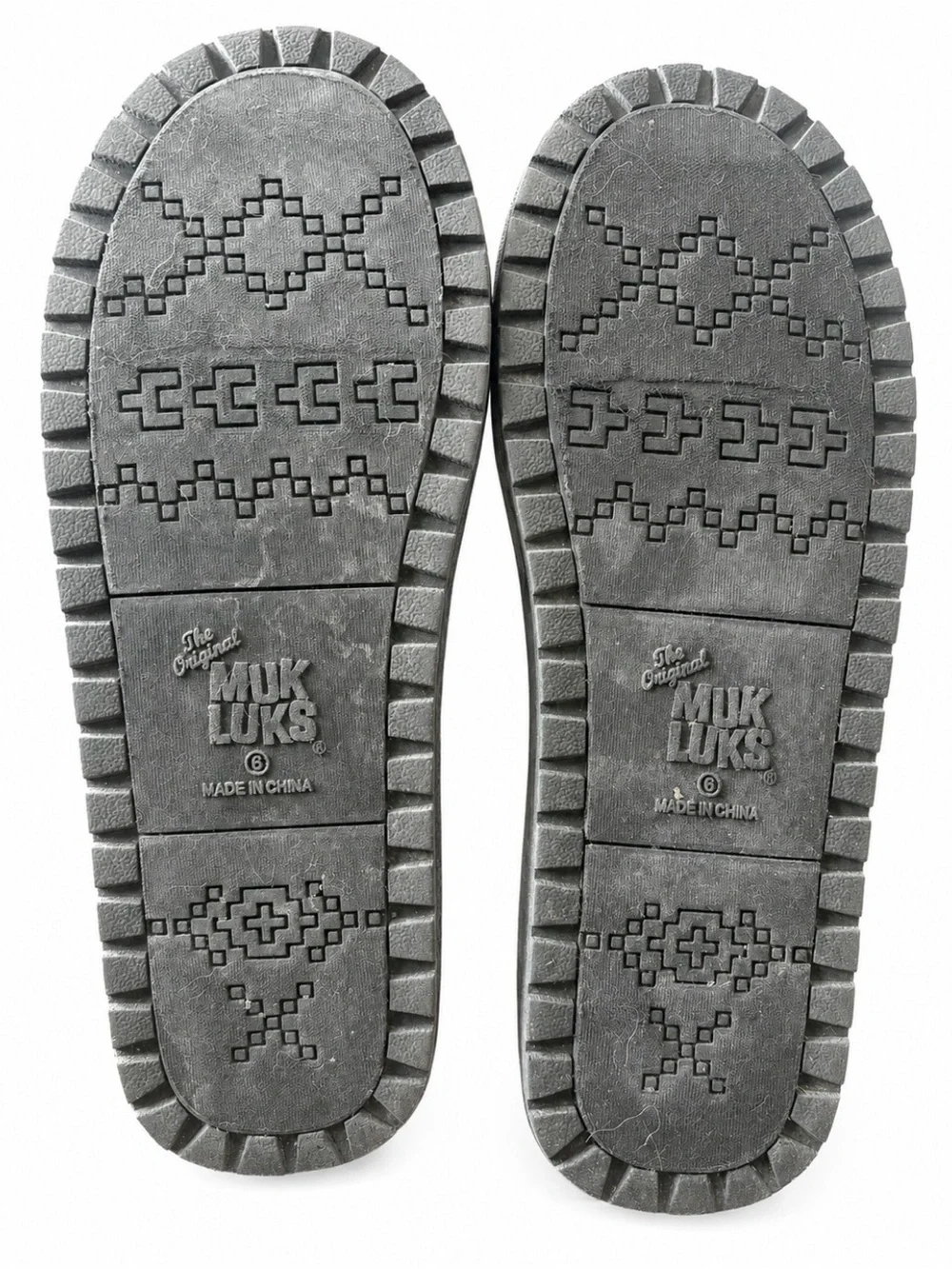 Muk Luks Big Girls Size 6 Black & Grey Knit Button Boots